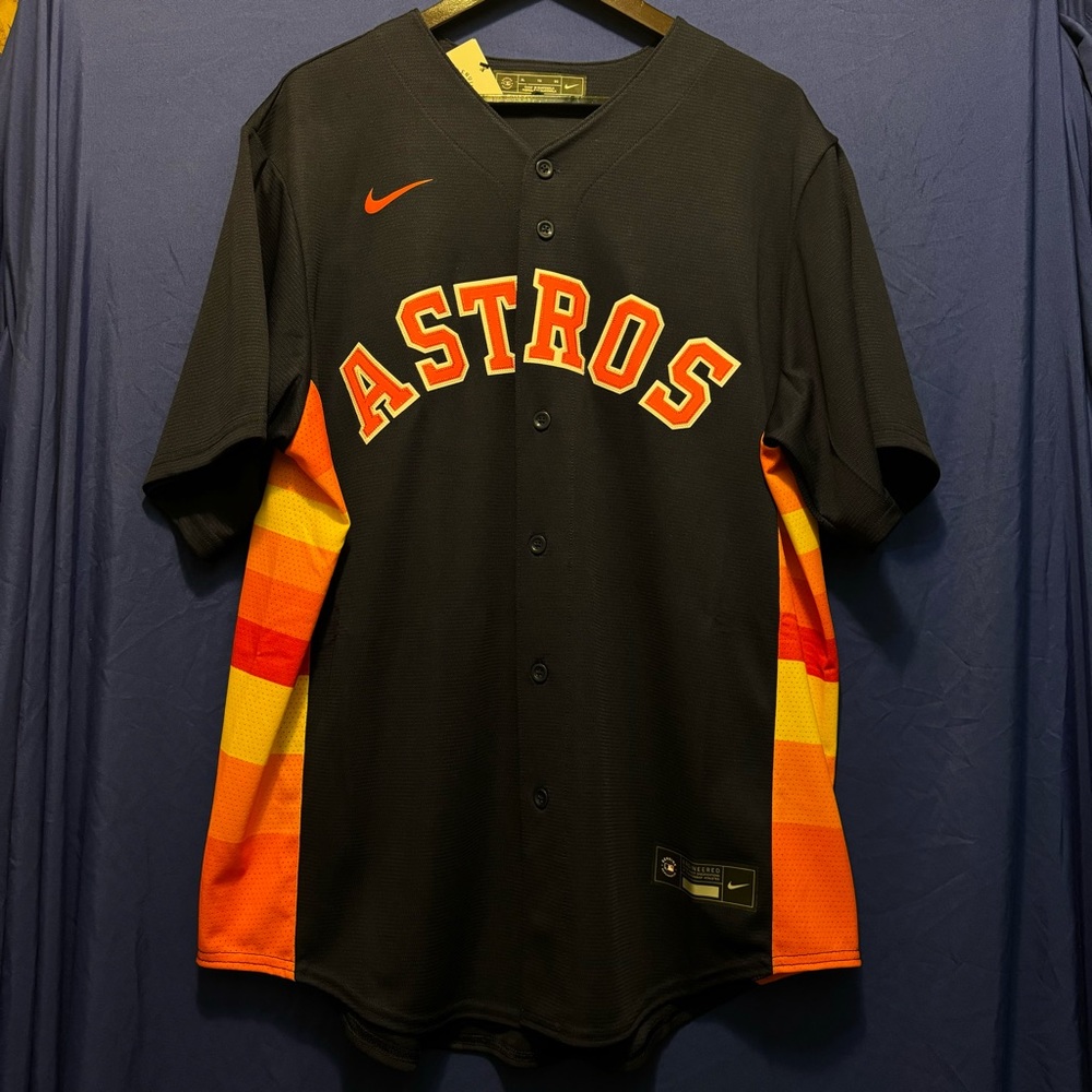 Nike Houston Astros Yuli Gurriel #10 Navy Alternate Jersey Men’s Size XL NWT